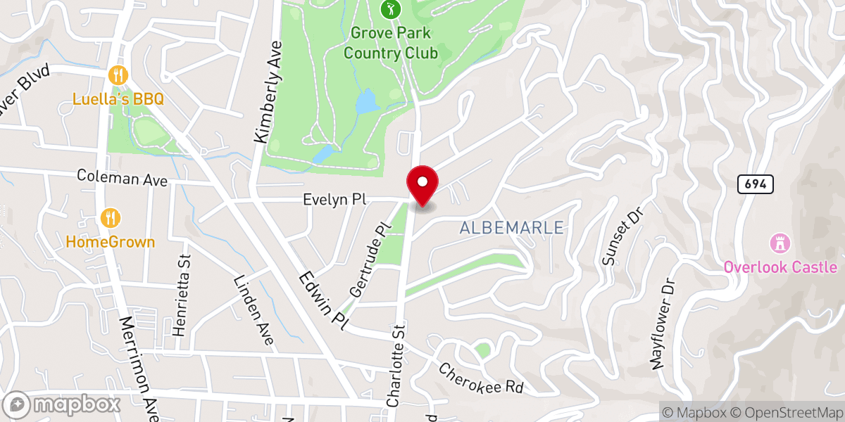 Map showing location of St Mary's Episcopal Church