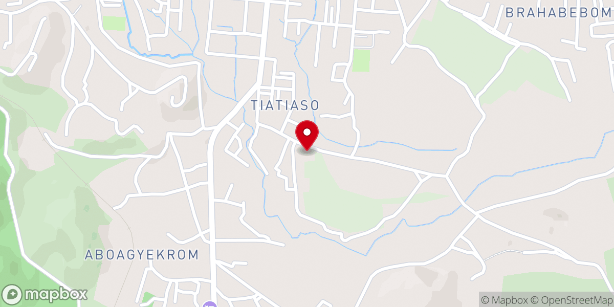 Map showing location of Church Of Pentecost, Obuasi,Trinity Assembly (Aboagyekrom)