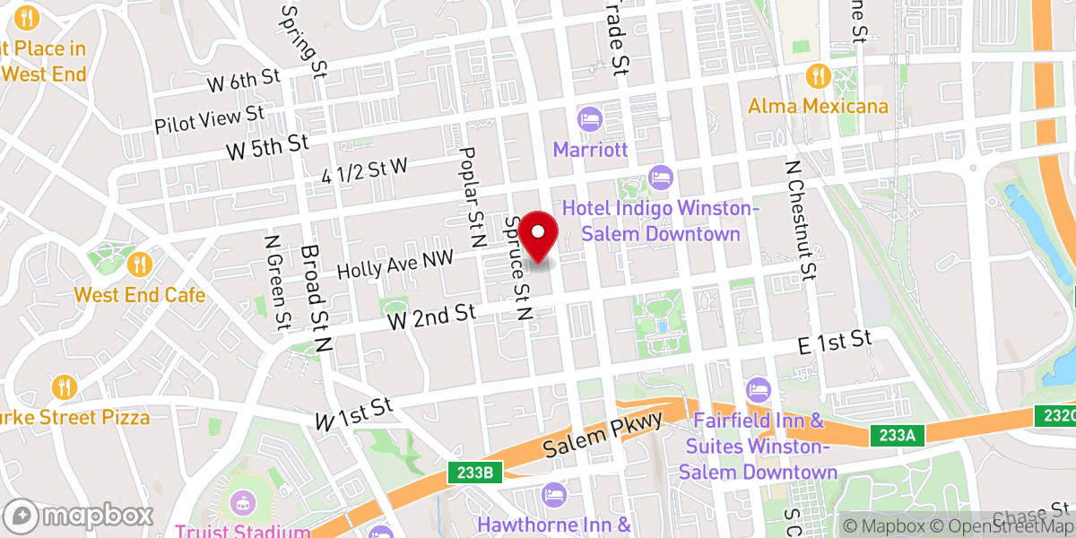 Map showing location of Sawtooth School for Visual Art