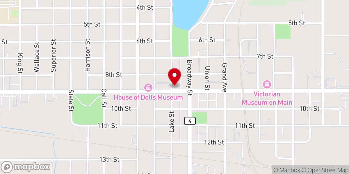 Map showing location of Trinity Episcopal Church