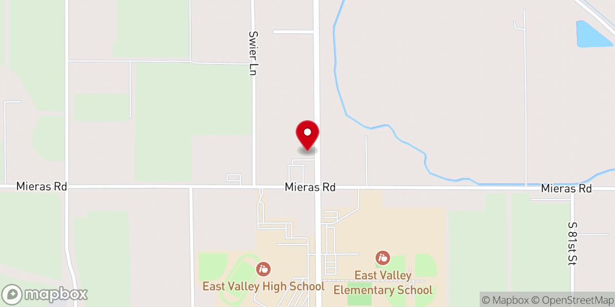 Map showing location of East Valley Reformed Church - The Pantry