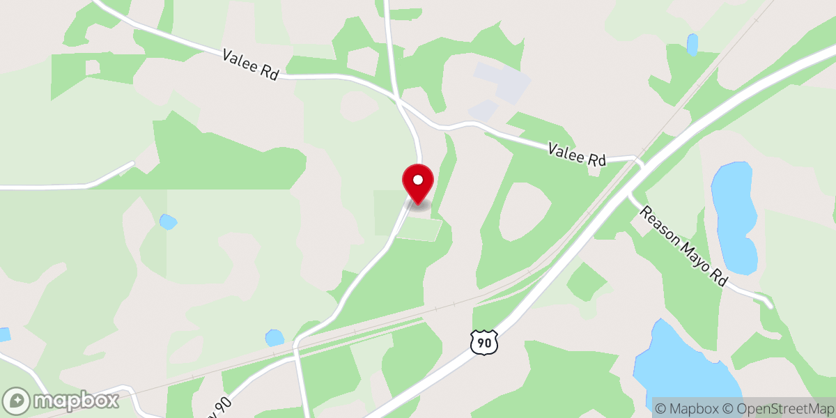 Map showing location of Oak Grove Missionary Baptist Church