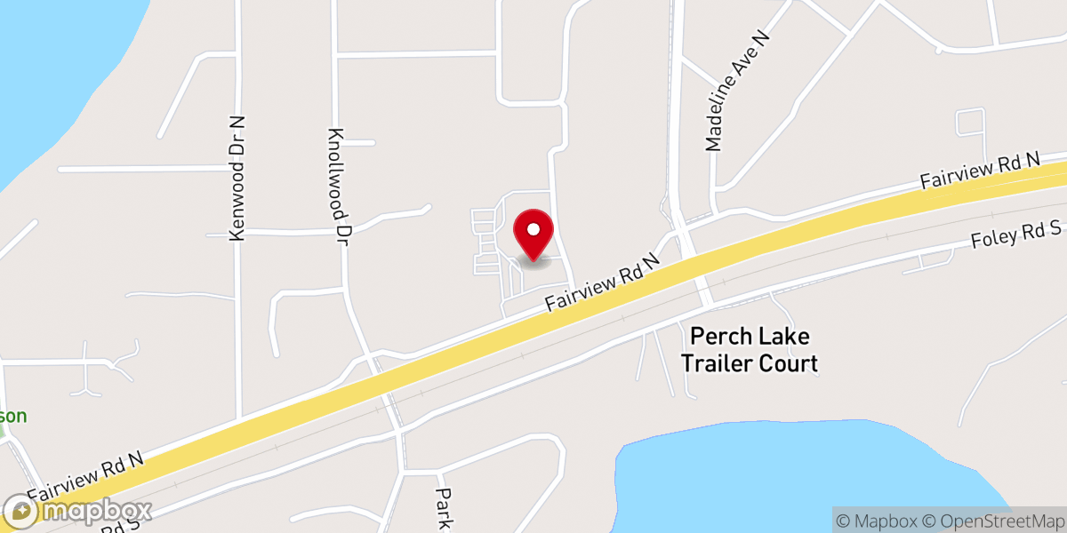Map showing location of Lakewood Evangelical Free Church