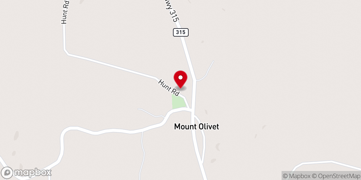 Map showing location of Mt Olivet Methodist Church