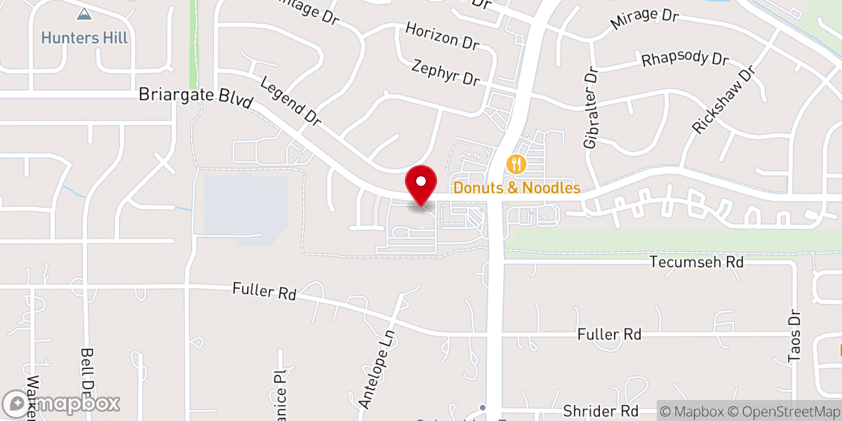 Map showing location of Sunrise United Methodist Church