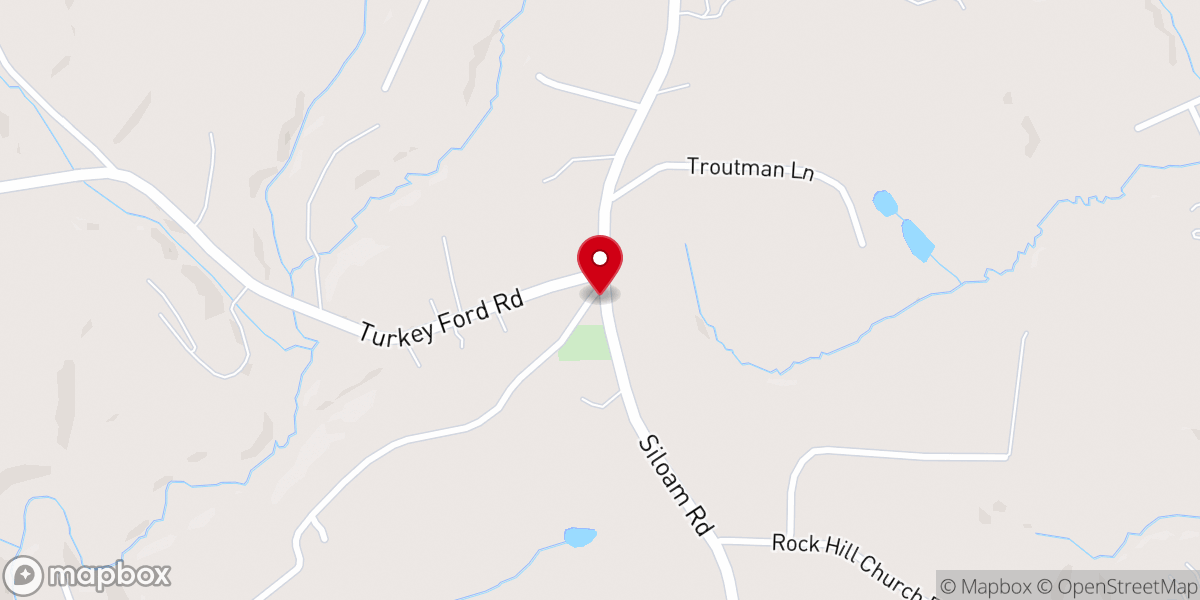 Map showing location of Union Primitive Baptist Church