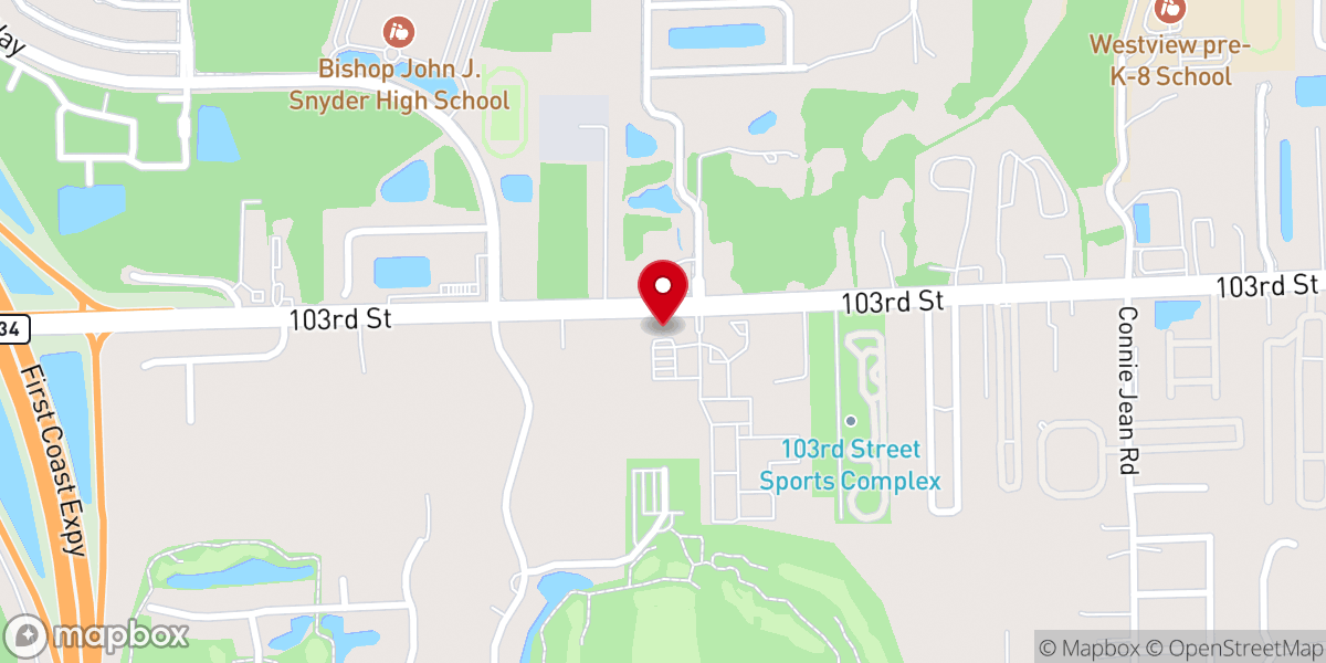 Map showing location of 103rd Street Church of God