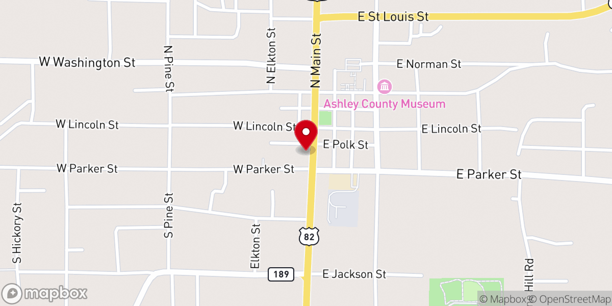 Map showing location of Hamburg United Methodist Church