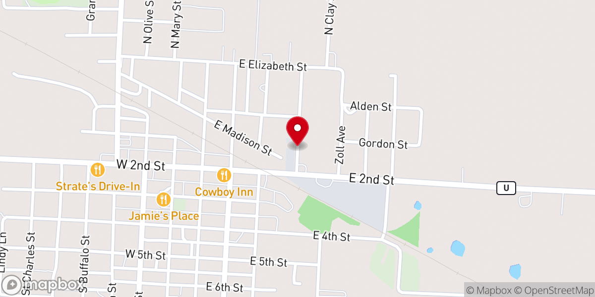 Map showing location of St Johns Christian Church