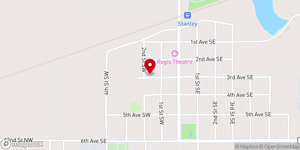 Map showing location of Baptist Church