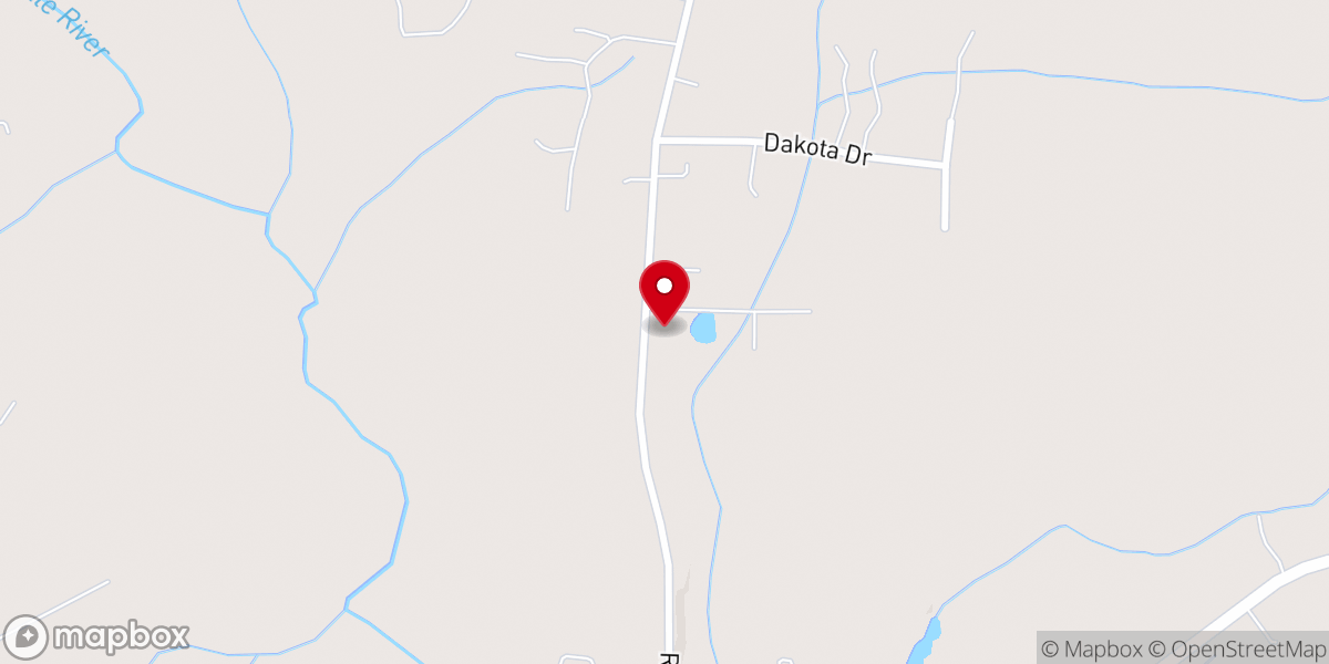 Map showing location of O'Neal Revival Tabernacle