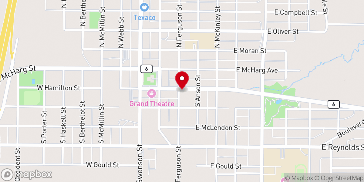 Map showing location of St John's United Methodist Church