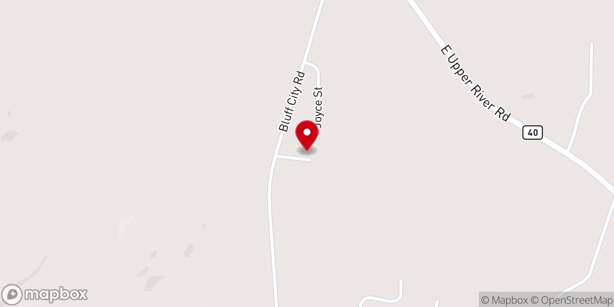 Map showing location of St John Missionary Baptist Church