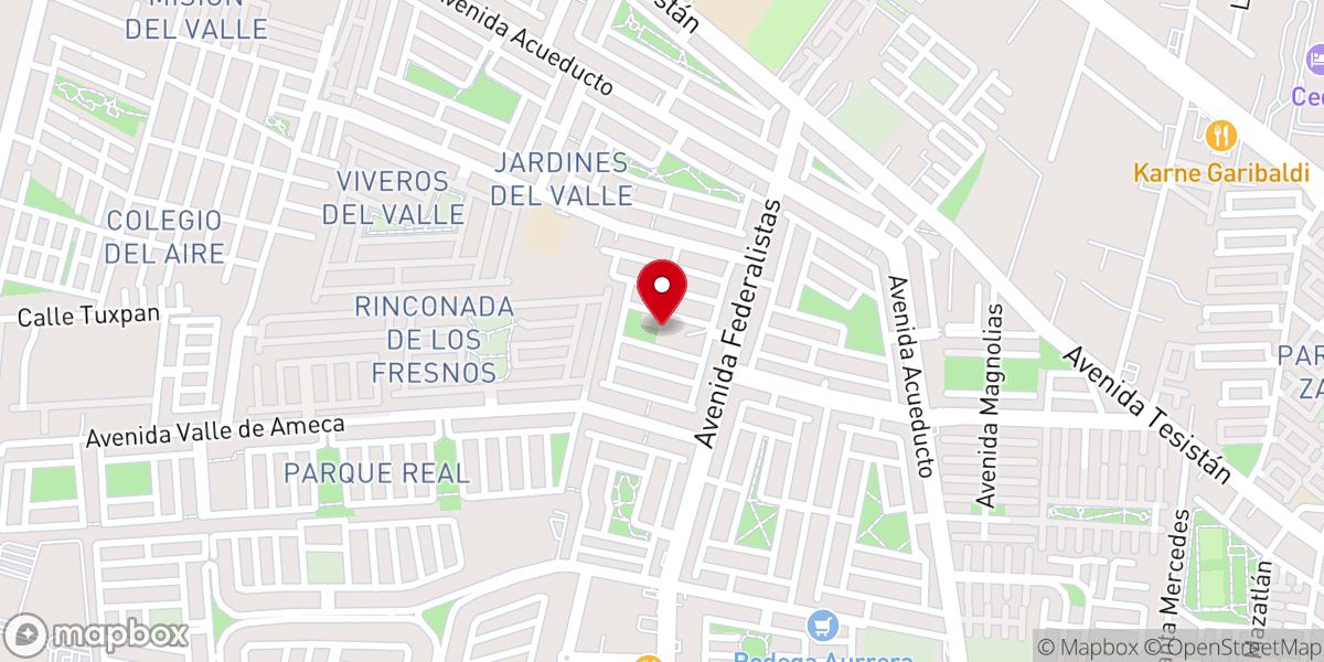 Map showing location of Parroquia Virgen de La Encarnación