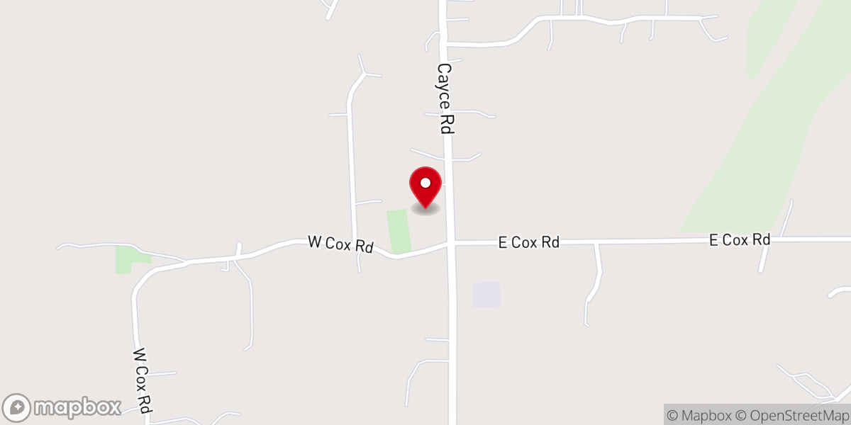 Map showing location of New Salem Church (Historical)