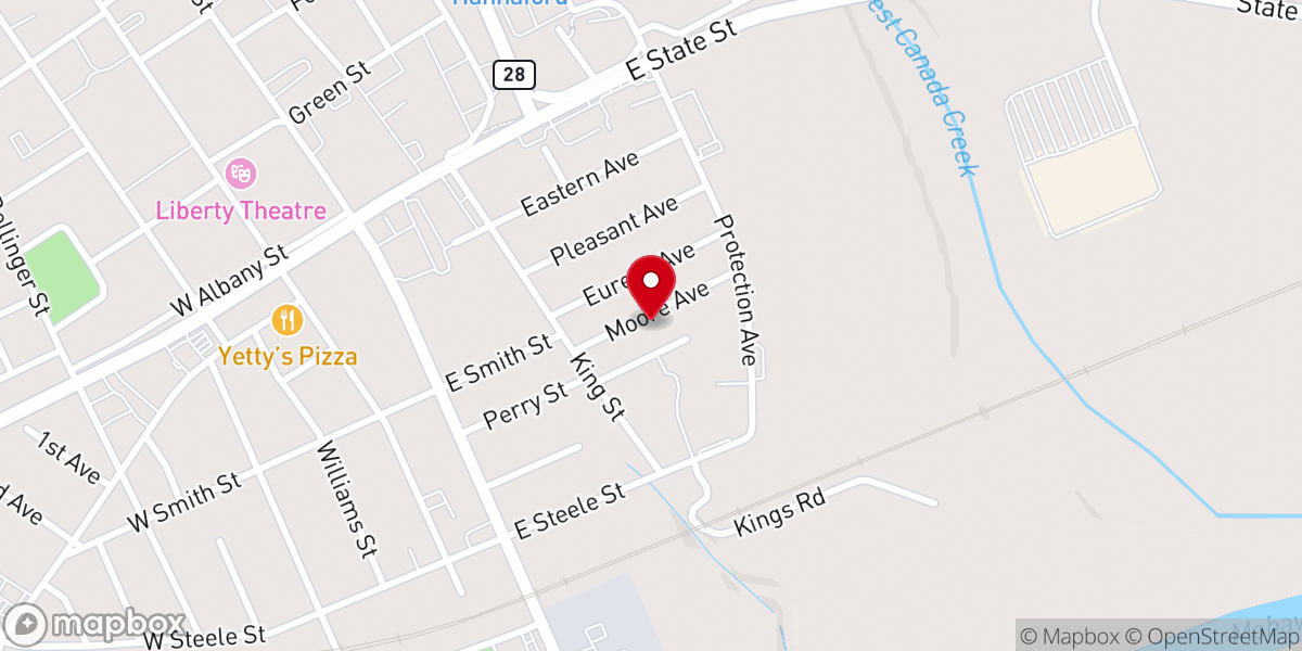 Map showing location of St. Mary's Ukrainian Orthodox Church