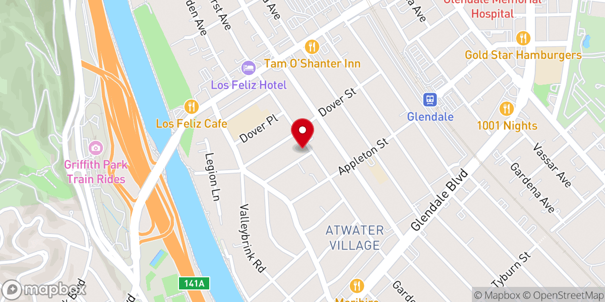 Map showing location of Christ Church Los Angeles