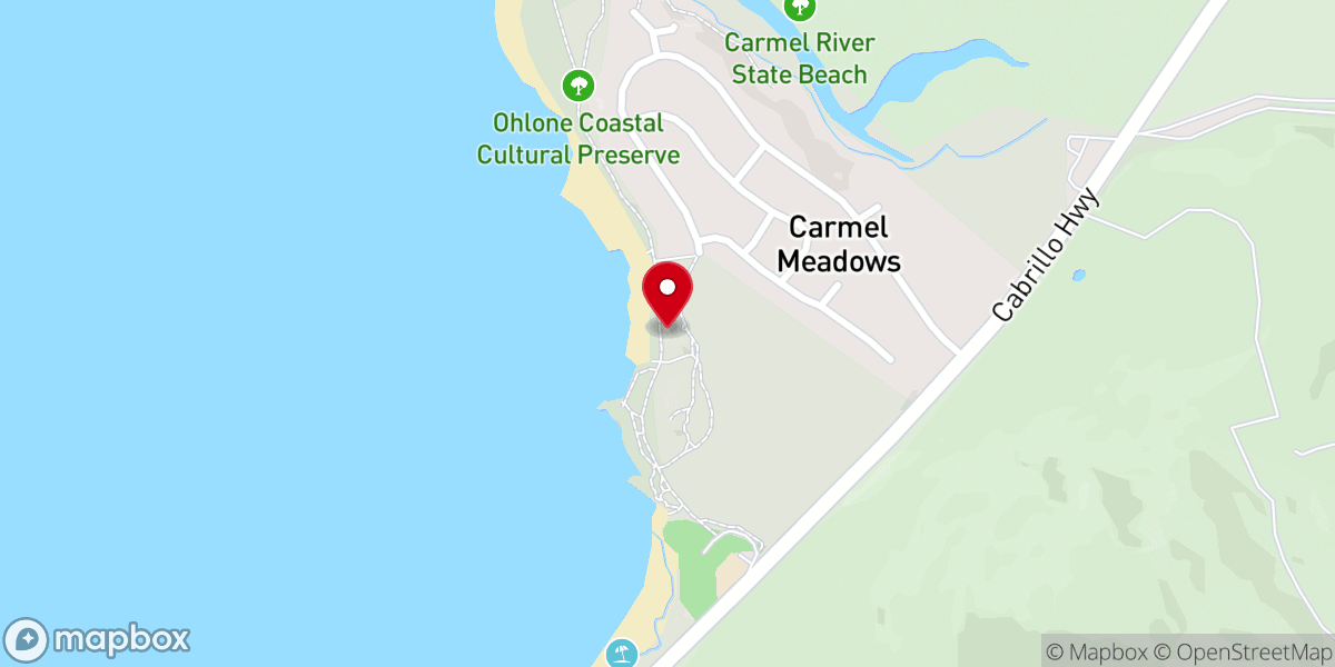 Map showing location of Carmel Meadows trail