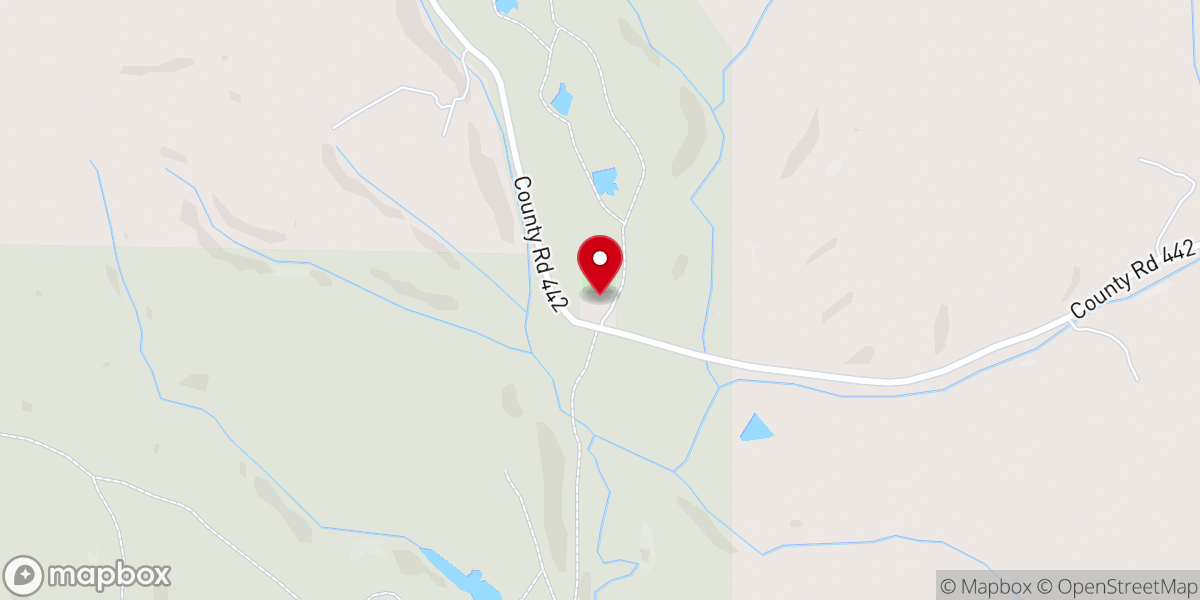 Map showing location of Sulfur Springs Church