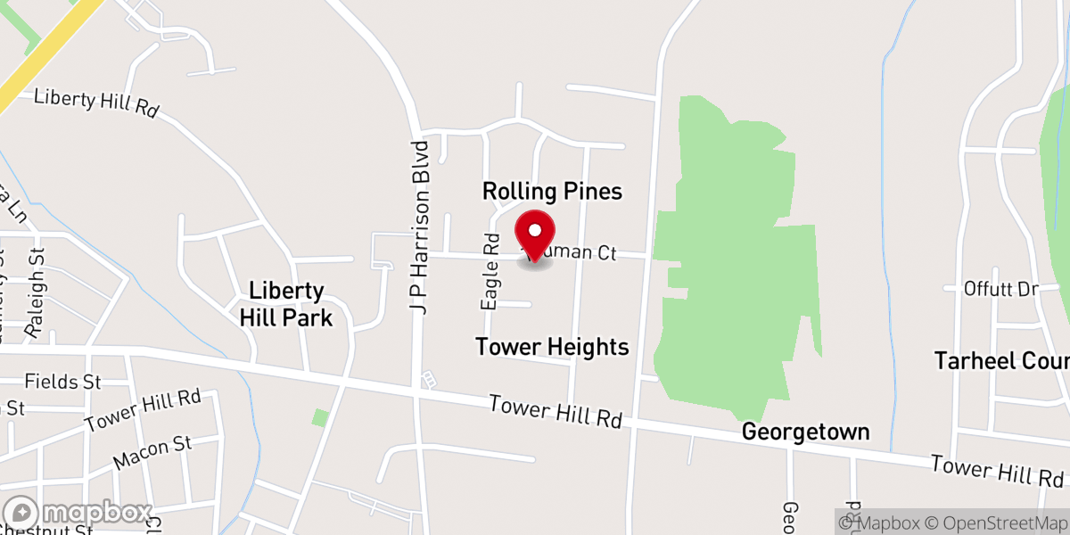 Map showing location of St James Ame Church Parsonage
