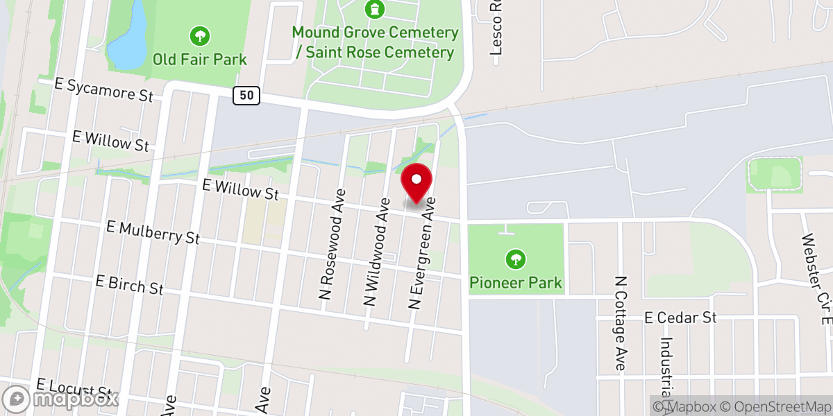Map showing location of Caldwell Chapel AME Zion Church