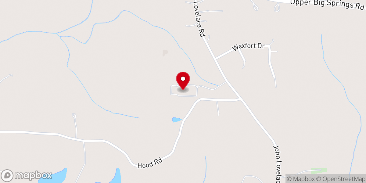 Map showing location of Callaway Baptist Church