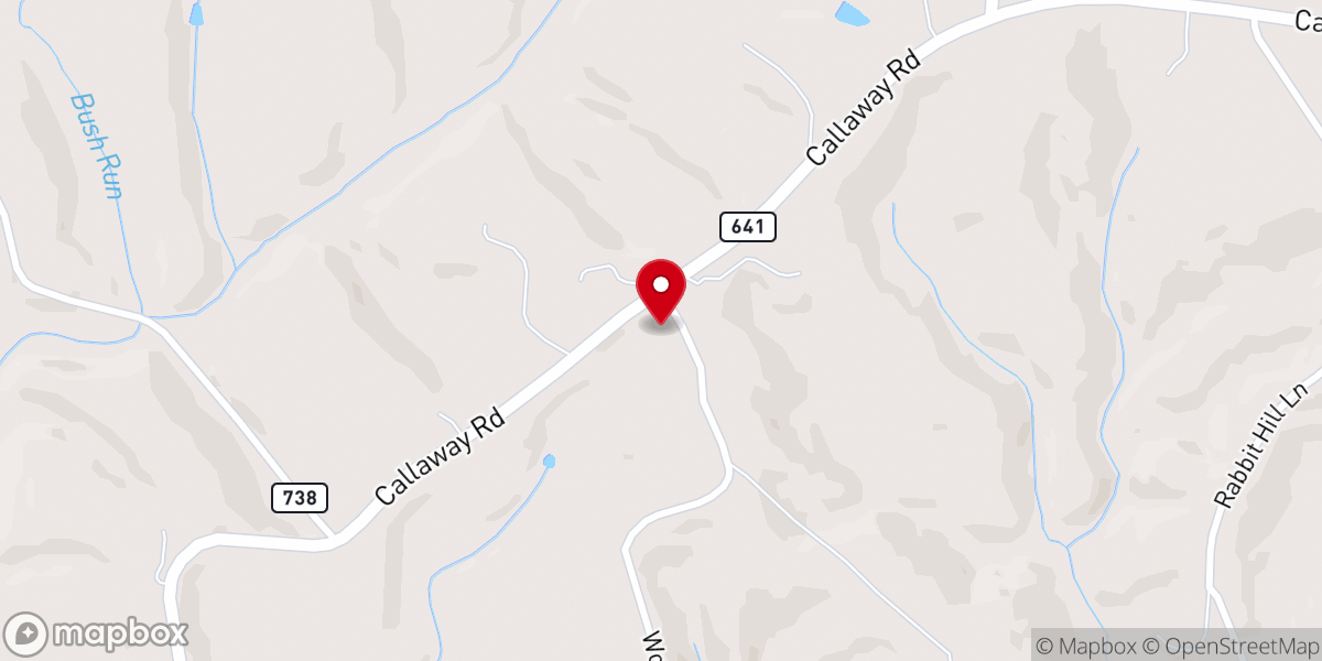 Map showing location of Callaway Church of God
