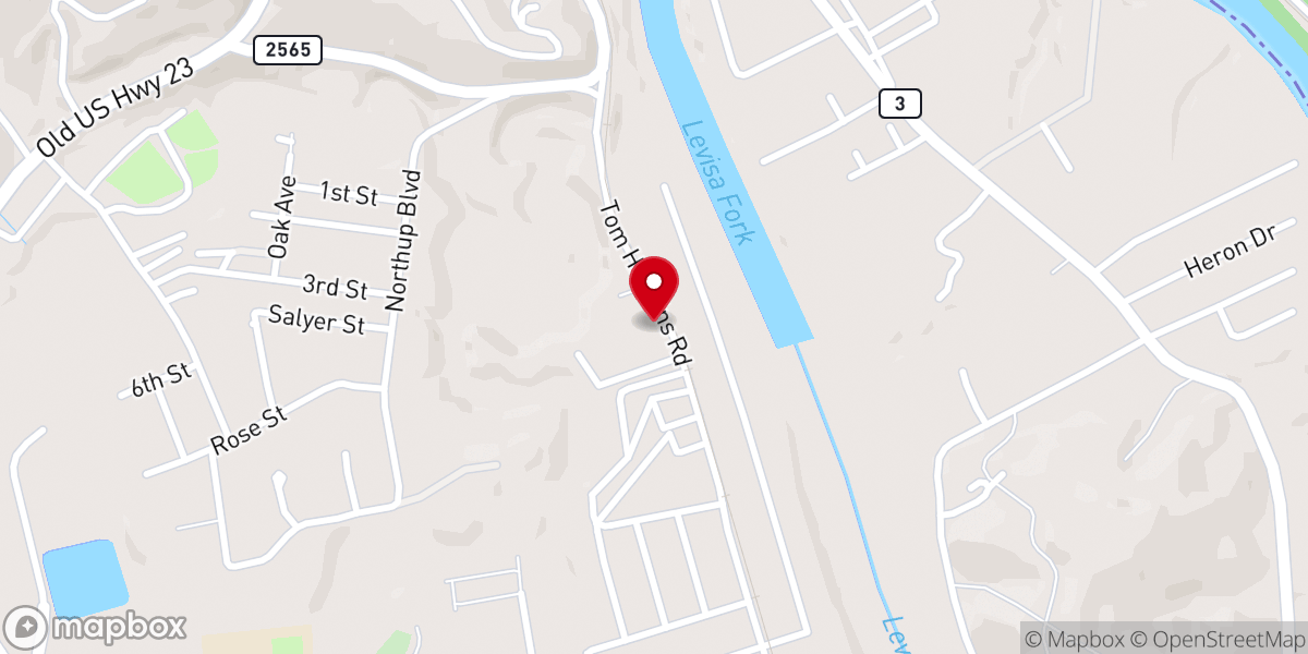 Map showing location of Calvary Baptist Church of Chapman