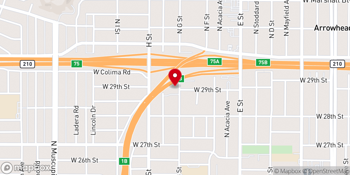 Map showing location of Calvary Chapel Antorcha De Fe