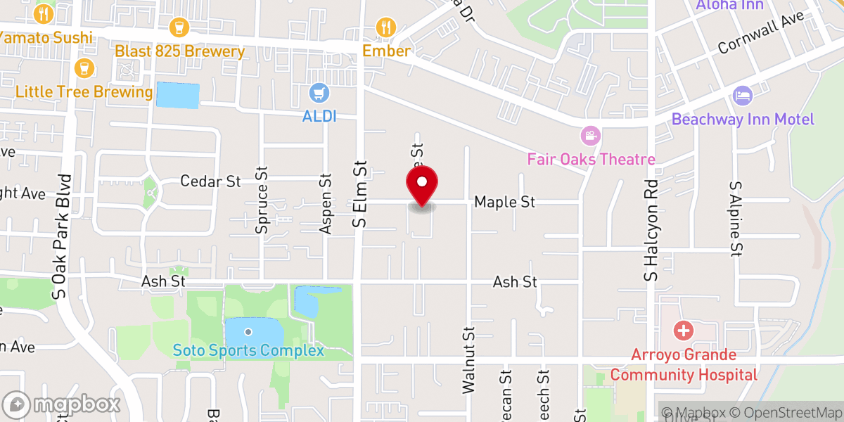 Map showing location of Calvary Chapel Arroyo Grande