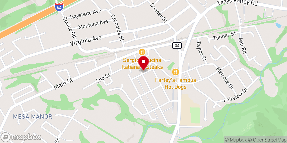 Map showing location of Calvary Chapel Hurricane