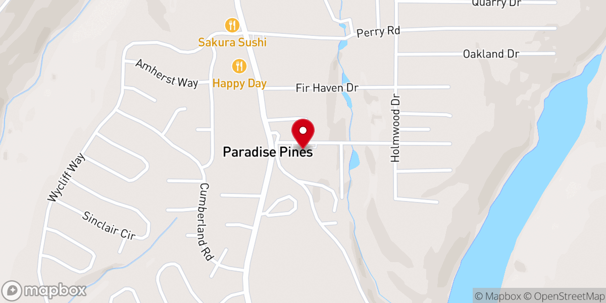Map showing location of Calvary Chapel of Paradise