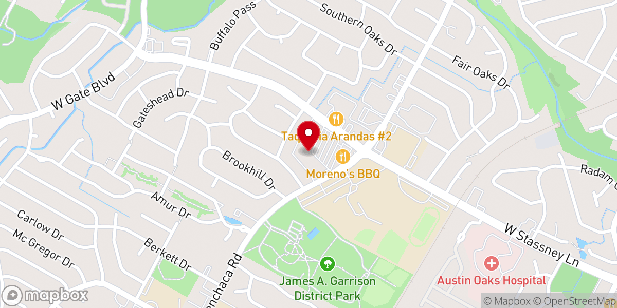 Map showing location of Calvary South Austin