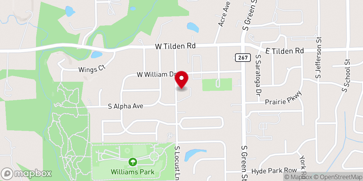 Map showing location of Calvary Tabernacle Brownsburg