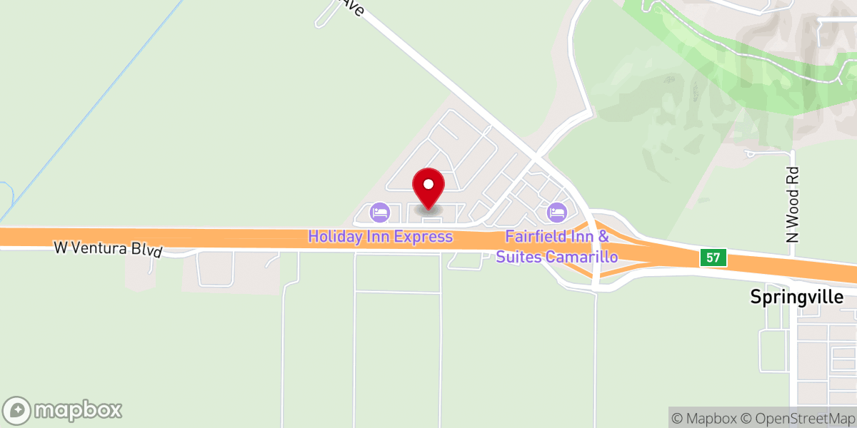 Map showing location of Camarillo All Nations Church 카마리오 열방 교회
