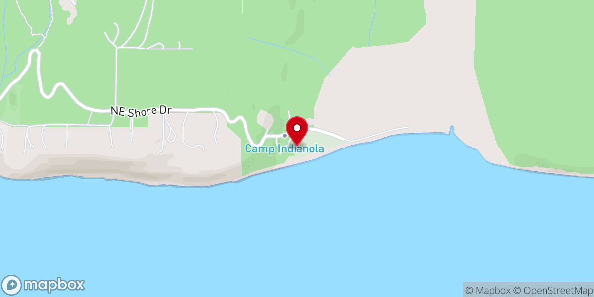 Map showing location of Camp Indianola - United Methodist