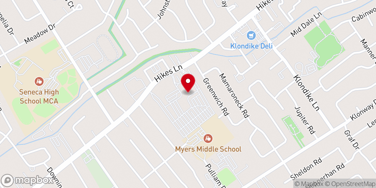 Map showing location of Canaan Christian Church