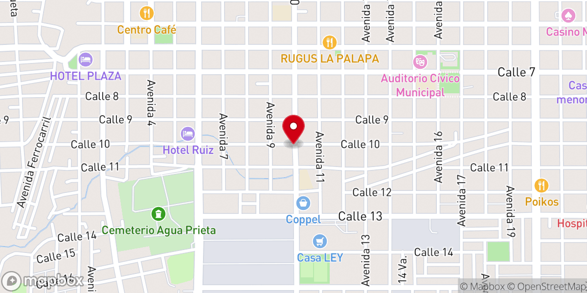 Map showing location of Capilla San Martín de Porres