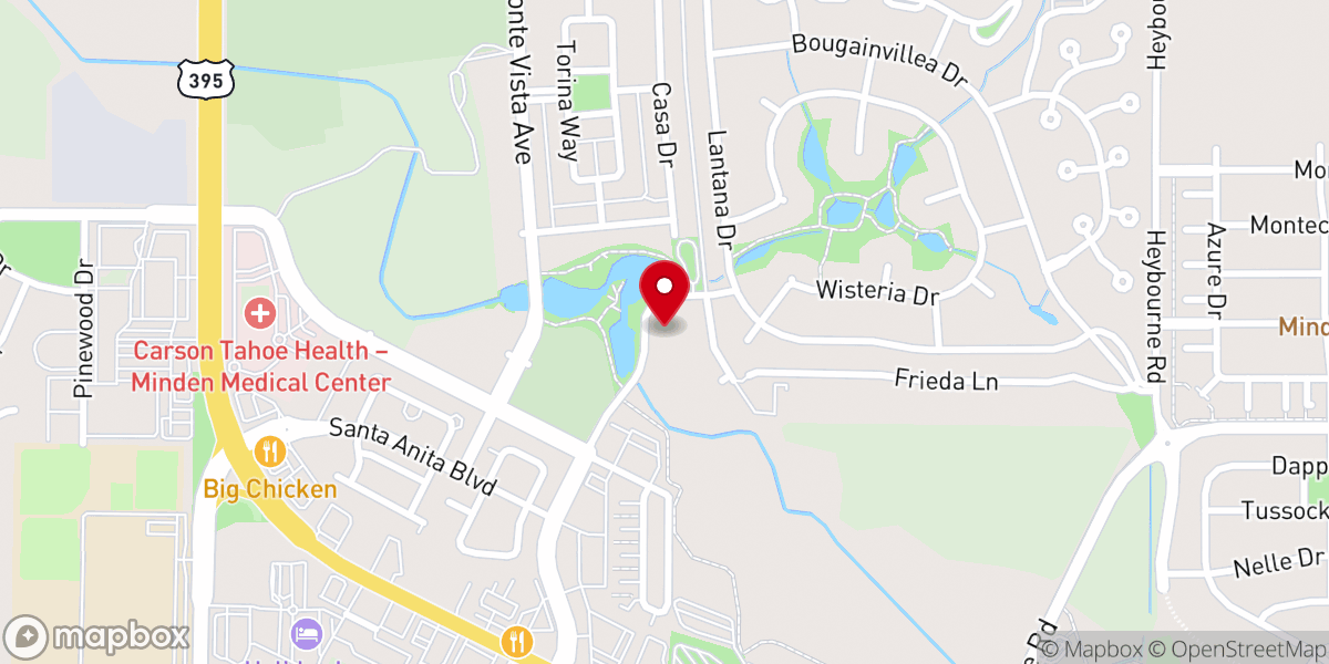 Map showing location of Carson Valley Bible Church