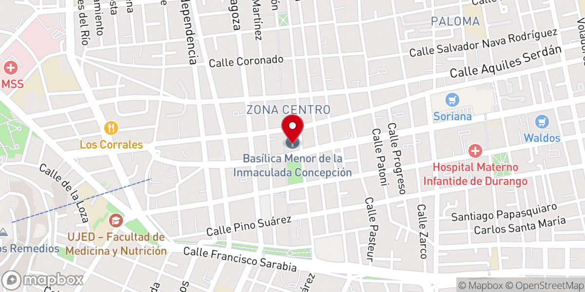 Map showing location of Catedral Basílica Menor de la Inmaculada Concepción
