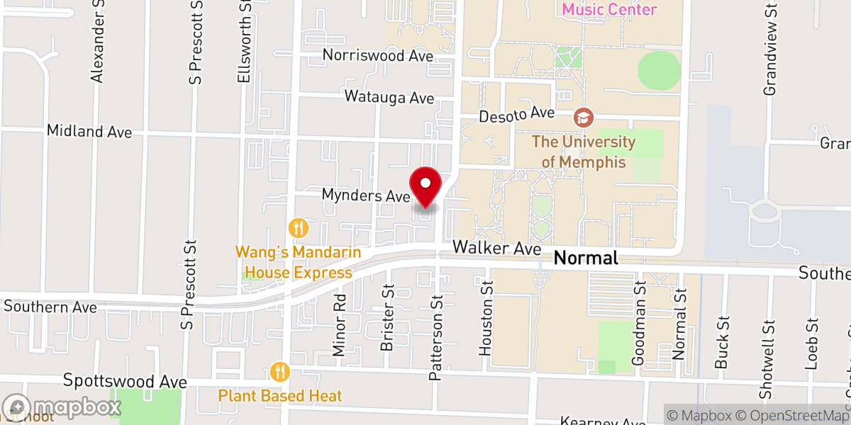 Map showing location of Catholic Campus Ministry