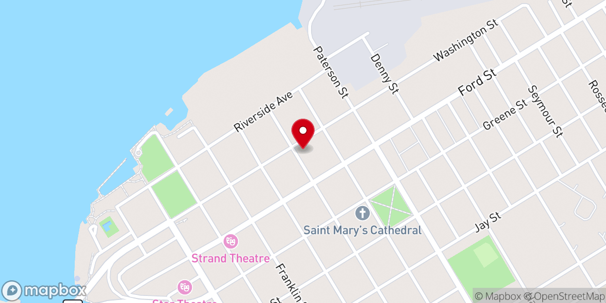 Map showing location of Catholic Charities Outreach Center - Ogdensburg