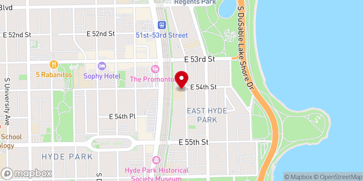 Map showing location of Catholic Theological Union