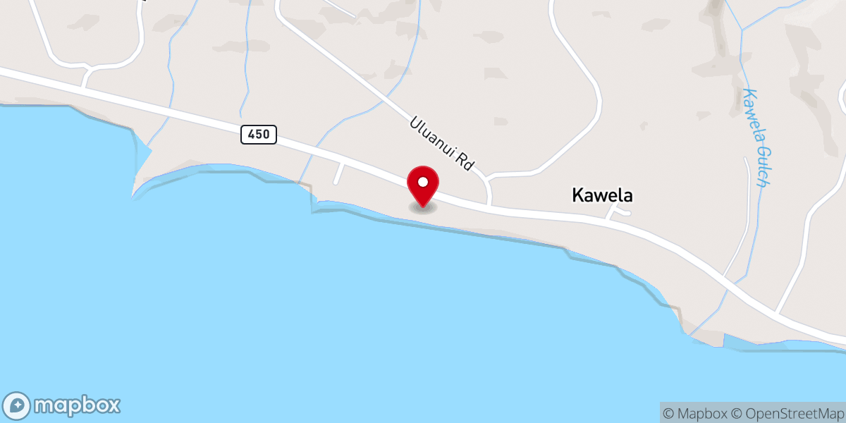 Map showing location of Calvary Door of Faith Moloka‘i