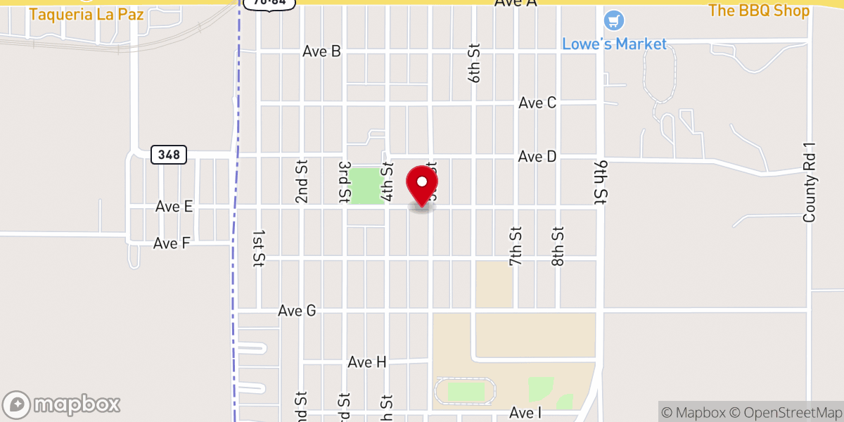 Map showing location of Farwell