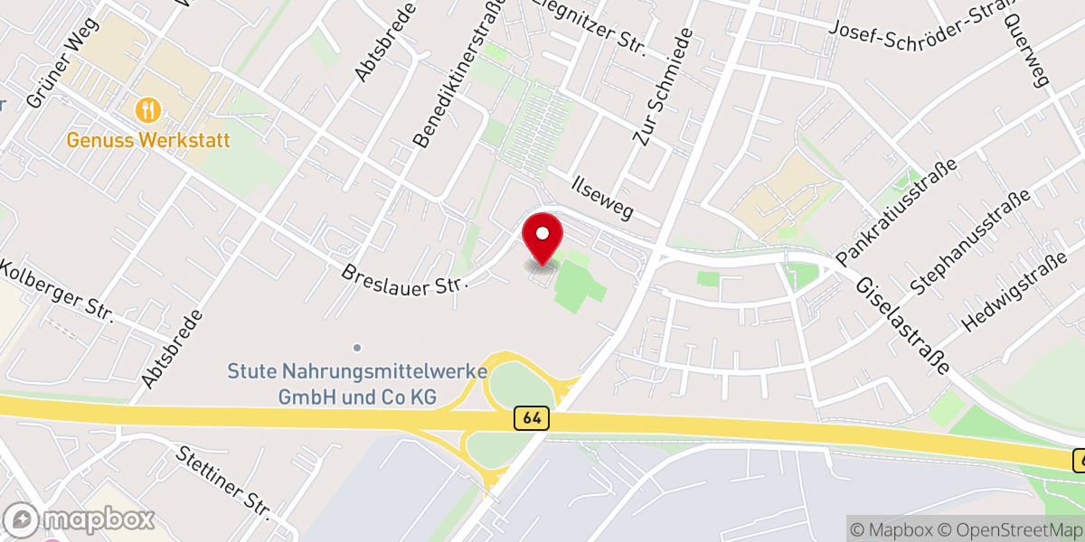 Map showing location of Christengemeinde Paderborn-Süd