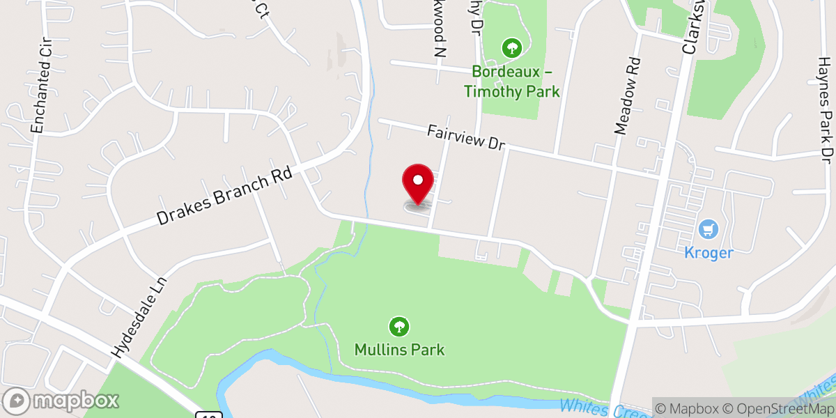 Map showing location of St Mark Baptist Church