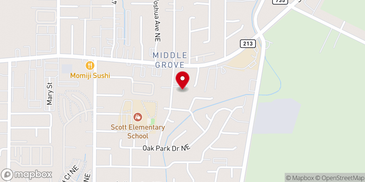 Map showing location of The Potter’s House Christian Church
