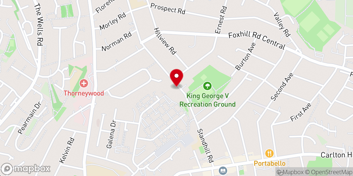Map showing location of Saint John's Methodist Church