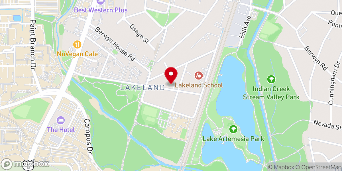 Map showing location of First Baptist Church of College Park